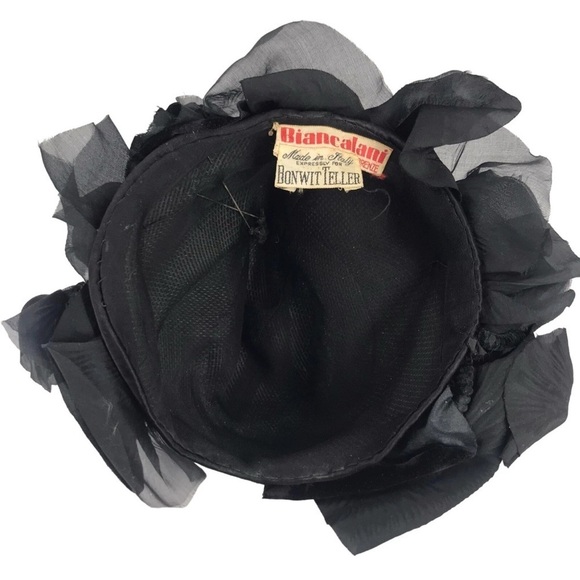 BIANCALANI FIRENZE MADE IN ITALY EXPRESSLY FOR BONWIT TELLER VINTAGE HAT BLACK main image 7